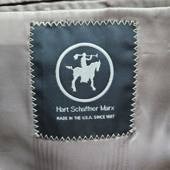 Men's Hart Schaffner Marx Navy Blue Suit Jacket Size 50L - Picture 3 of 3